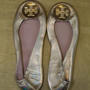 Tory Burch Gold Flats